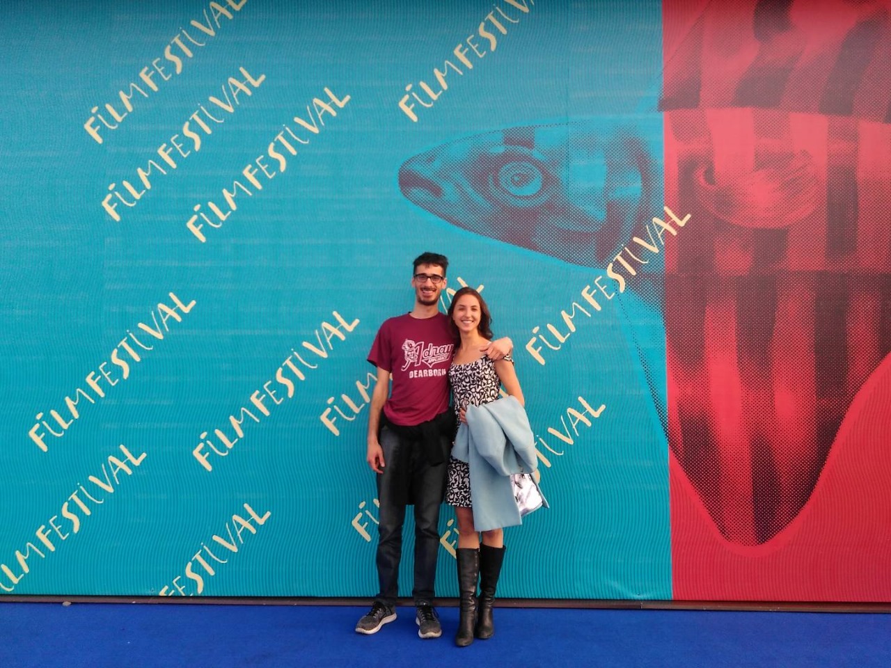 With South American film director Sacha Amaral at the XV International Film Festival ‘Pacific Meridian’, Vladivostok, 2017